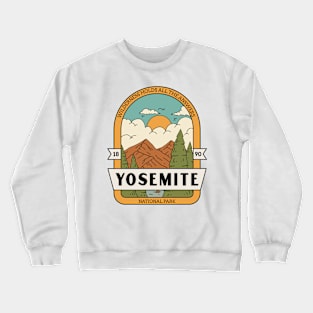 Yosemite National Park Hiking Camping Outdoors Outdoorsman Crewneck Sweatshirt